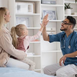 Home 12 Pediatrician examining a child at Levantine Medical Center, Abu Dhabi